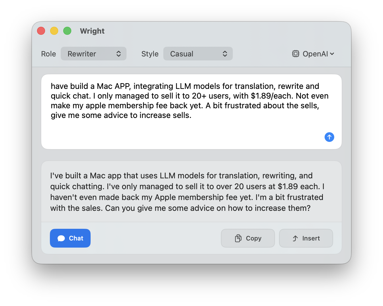 Quick View Interface